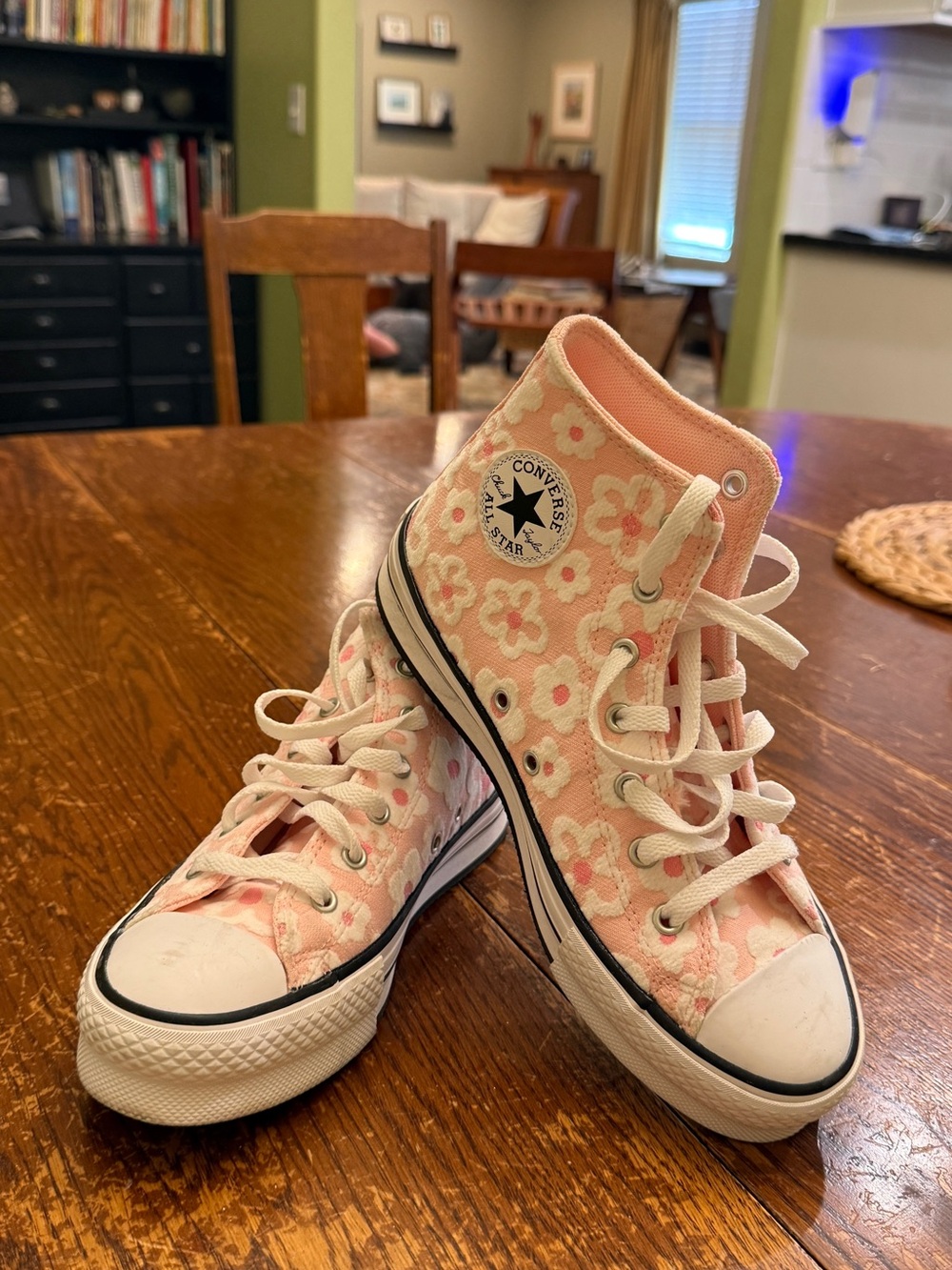 Converse High Top Sneakers - Light Pink Floral